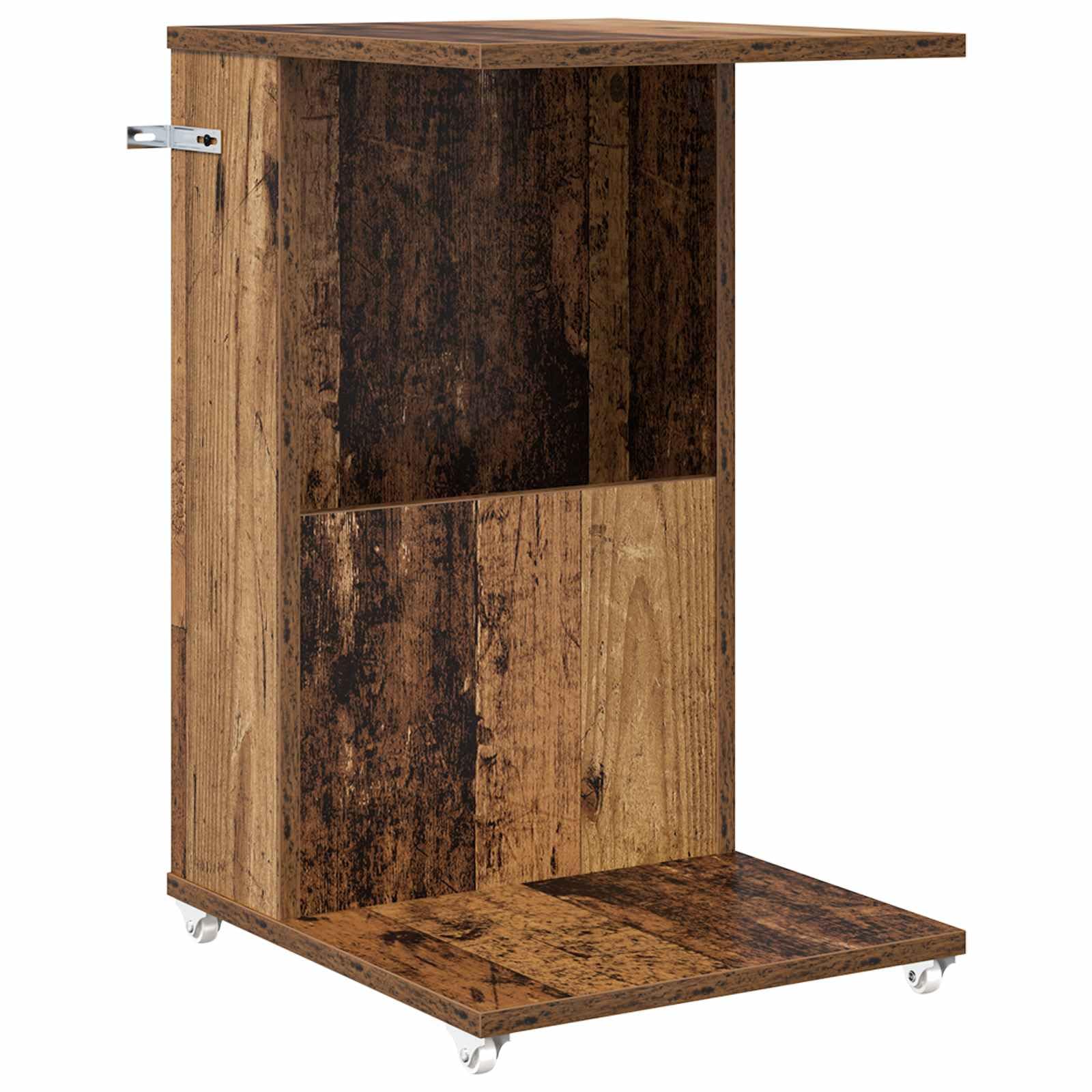 Table latérale en bois vieilli 40 x 35 x 60 cm Bois d'ingénierie avec