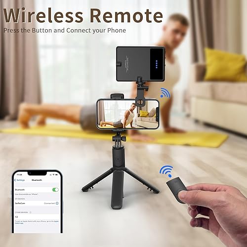 Miniatura 5 de Palo selfie portátil con luz de relleno y trípode para teléfono, extensible hasta 26 pulgadas, compatible con la mayoría de teléfonos inteligentes