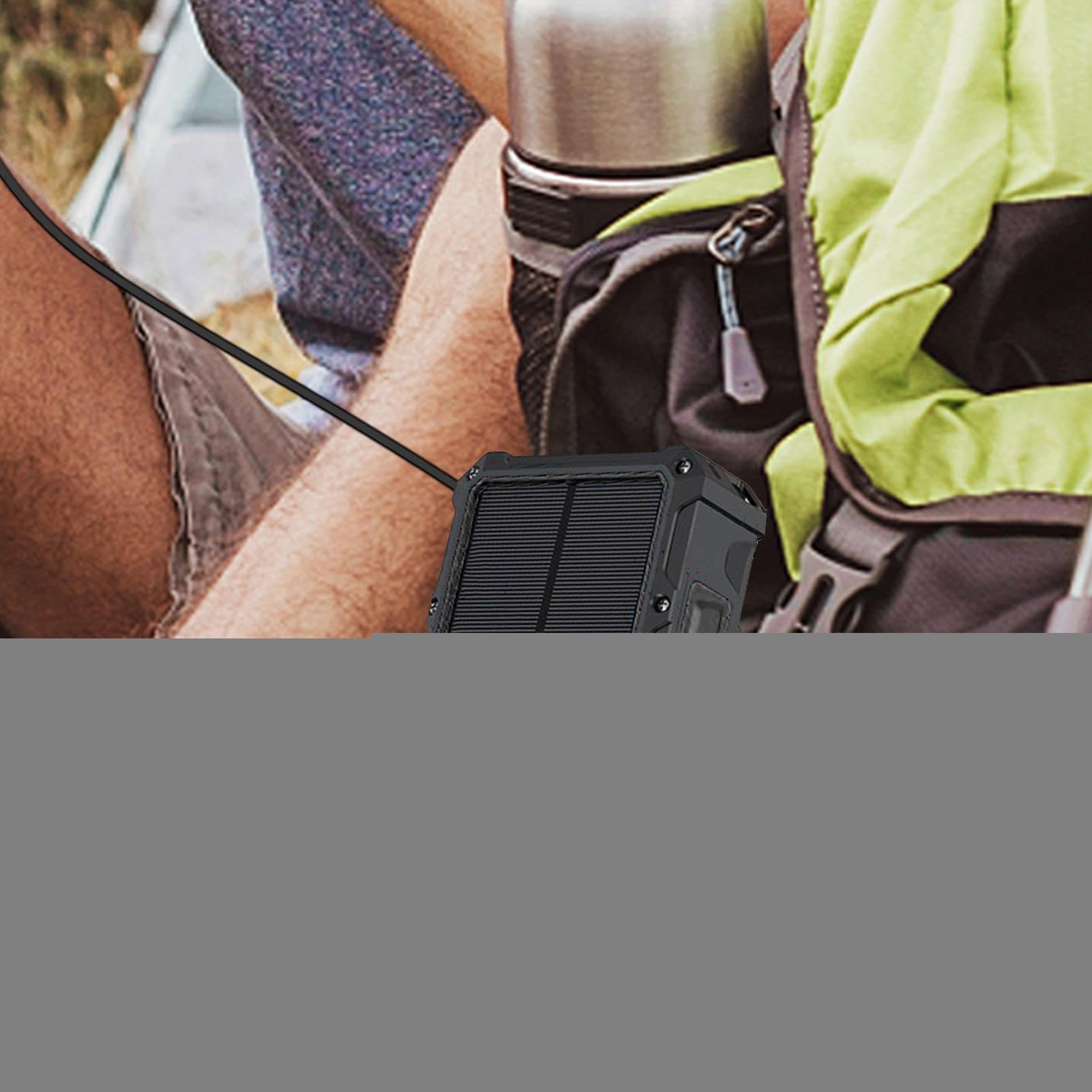 Batería Externa Solar Dispositivos Electrónicos Inalámbricos | Batería De Carga Rápida Con Luz Para Hogar Viajes Camping Pesca Hombres Mujeres Niños Jóvenes Atletas Ciclistas Golfistas