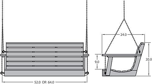 Miniatura 6 de highwood Weatherly - Columpio para porche, 4 pies, color blanco