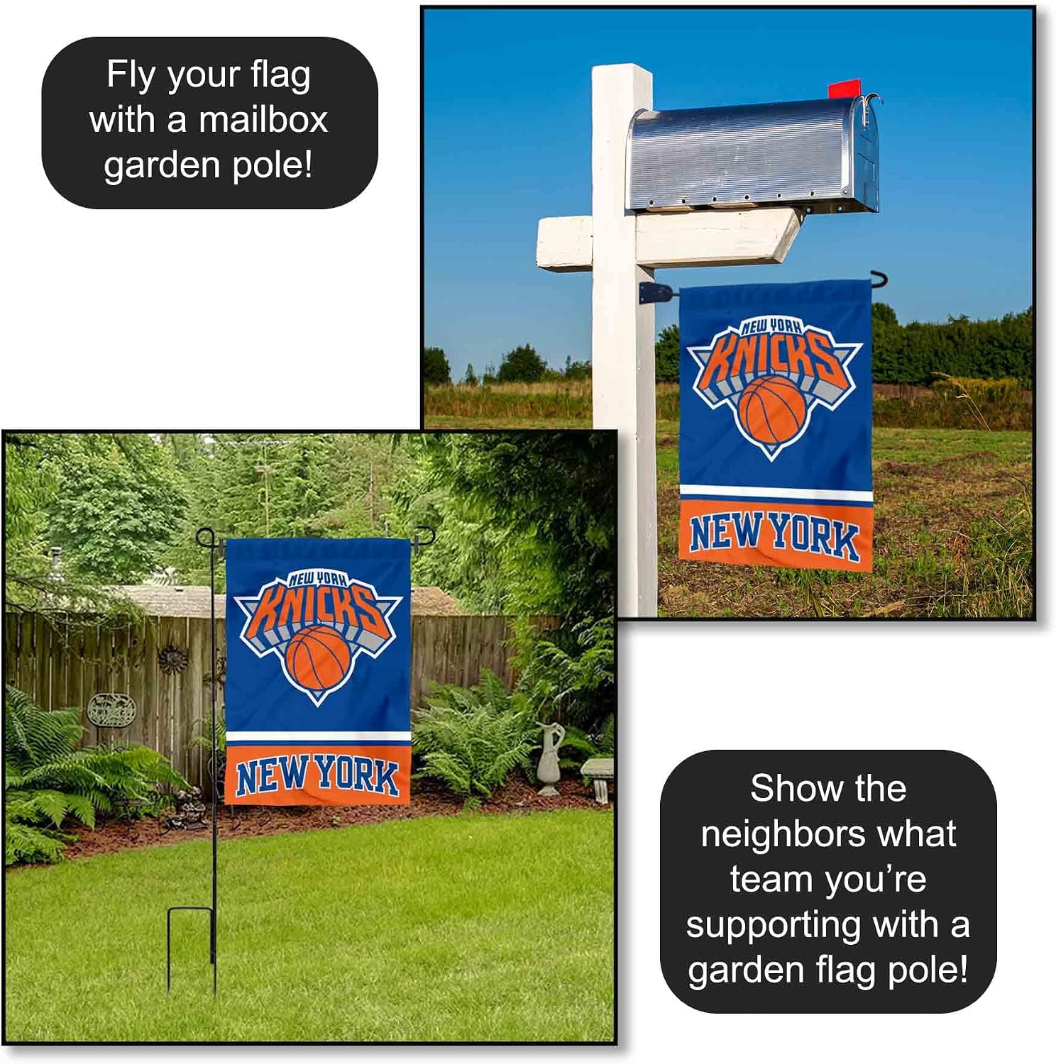 New York Knicks Double Sided Garden Flag