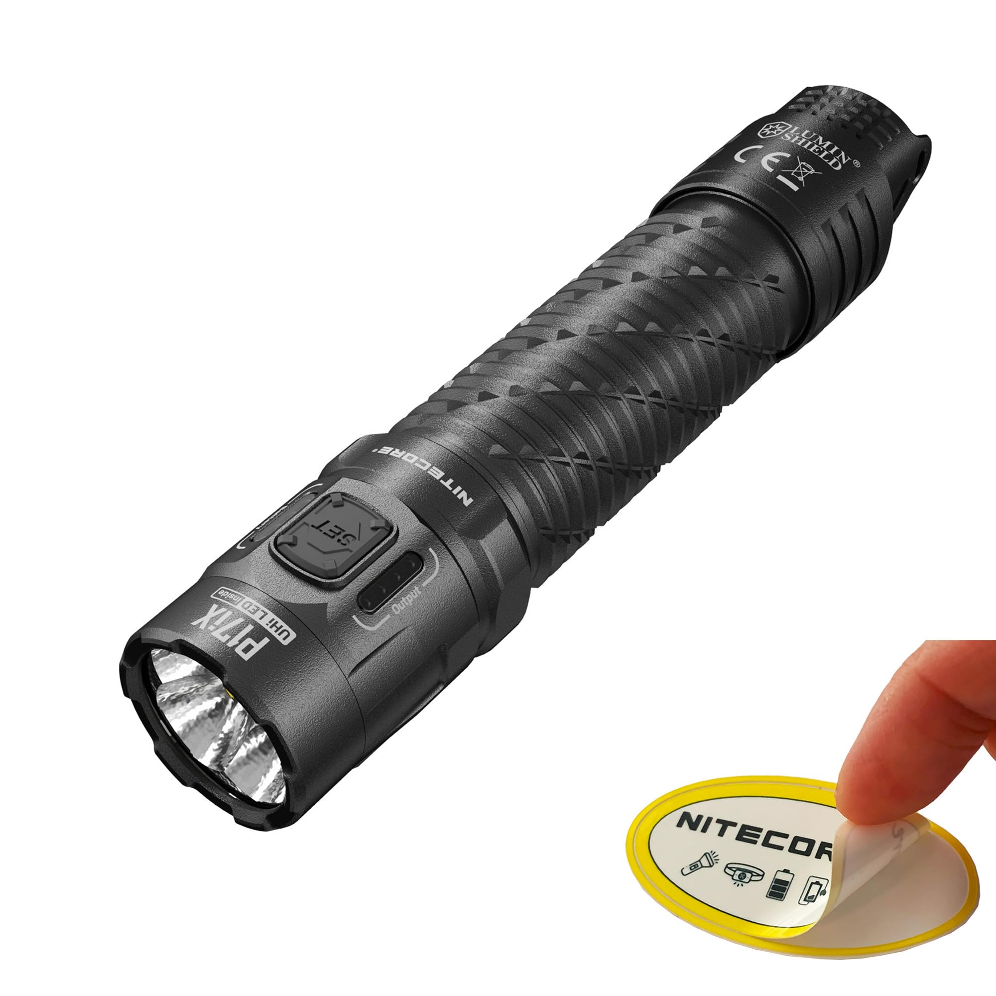 Nitecore P17iX Compact Tactical Flashlight, 5000 Lumen USB-C Rechargeable with 361 Yards Beam Distance, Customizable Controls, Pot, Flood & Mixed Beams, Waterproof