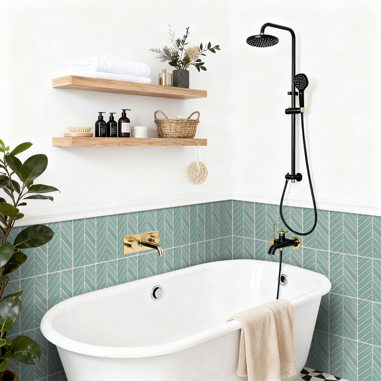 Pavimento Pvc Adesivo Piastrelle Adesive Cucina Bagno Adesivi Murali