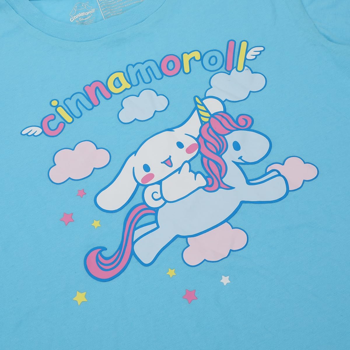 Bioworld Cinnamoroll Adult Womens Sleepwear Set with Short Sleeve Tee and Sleep Pants - Image 6