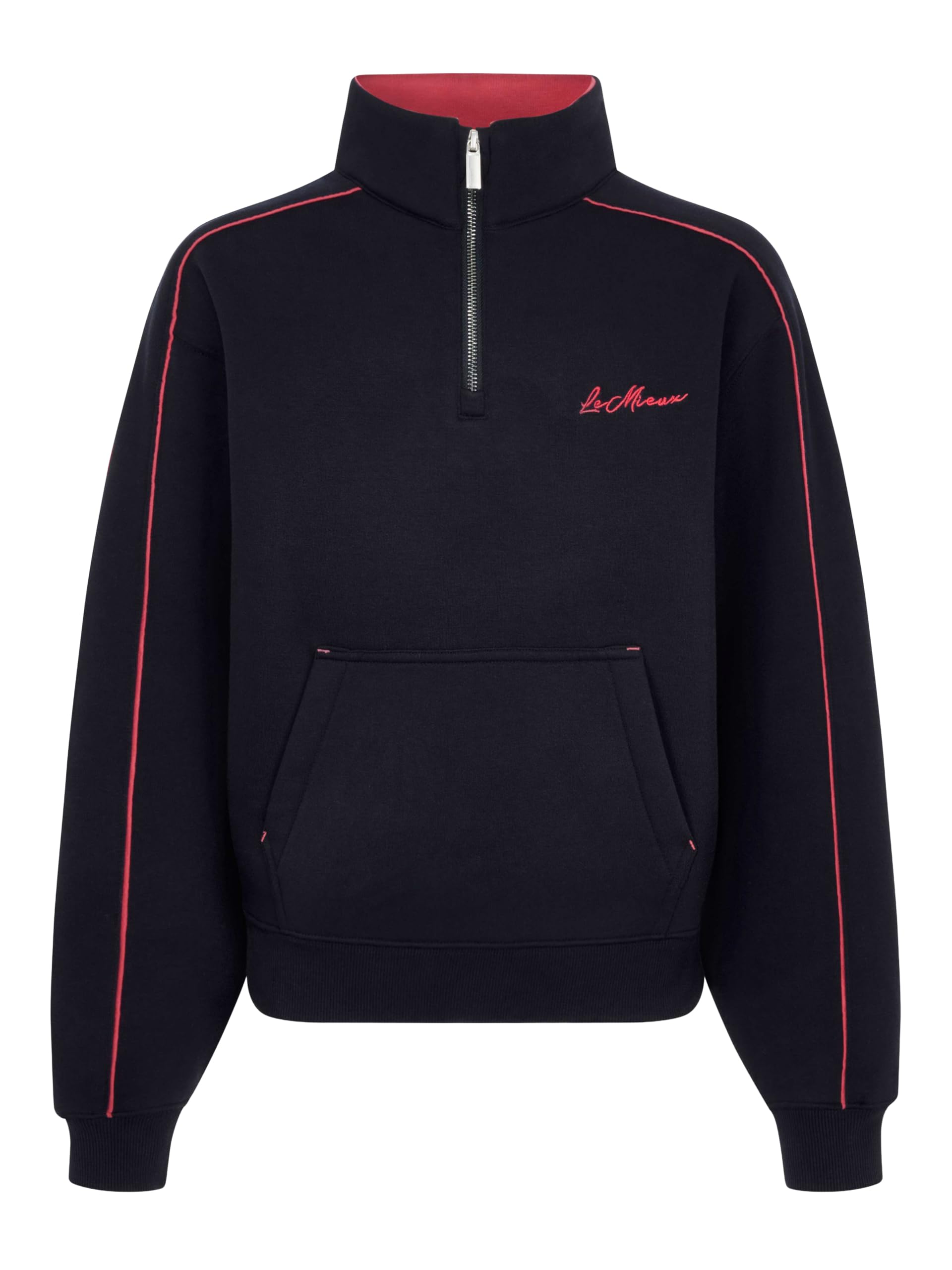 Lemieux Navy Young Rider Kate Childrens Quarter Zip Sweat - /Cranberry