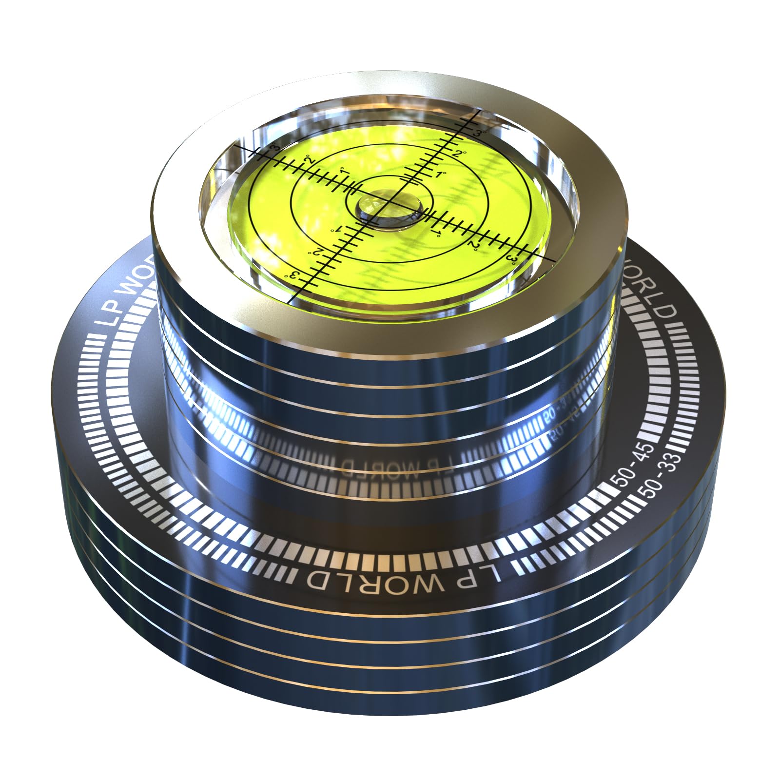 Xirhhur Record Weight Stabilizer 50HZ 300g disc stabilizers Turntable Weight Vinyl Weight with bubbel Leveling (Silver)