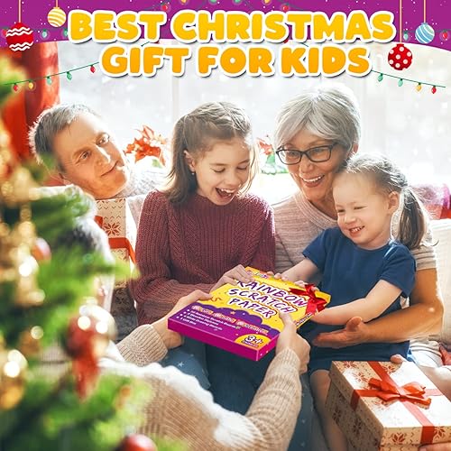 Miniatura 4 de pigipigi Arte de papel para rascar para niños juego de manualidades de arte mágico arcoíris para rascar suministros de dibujo para niñas niños niños