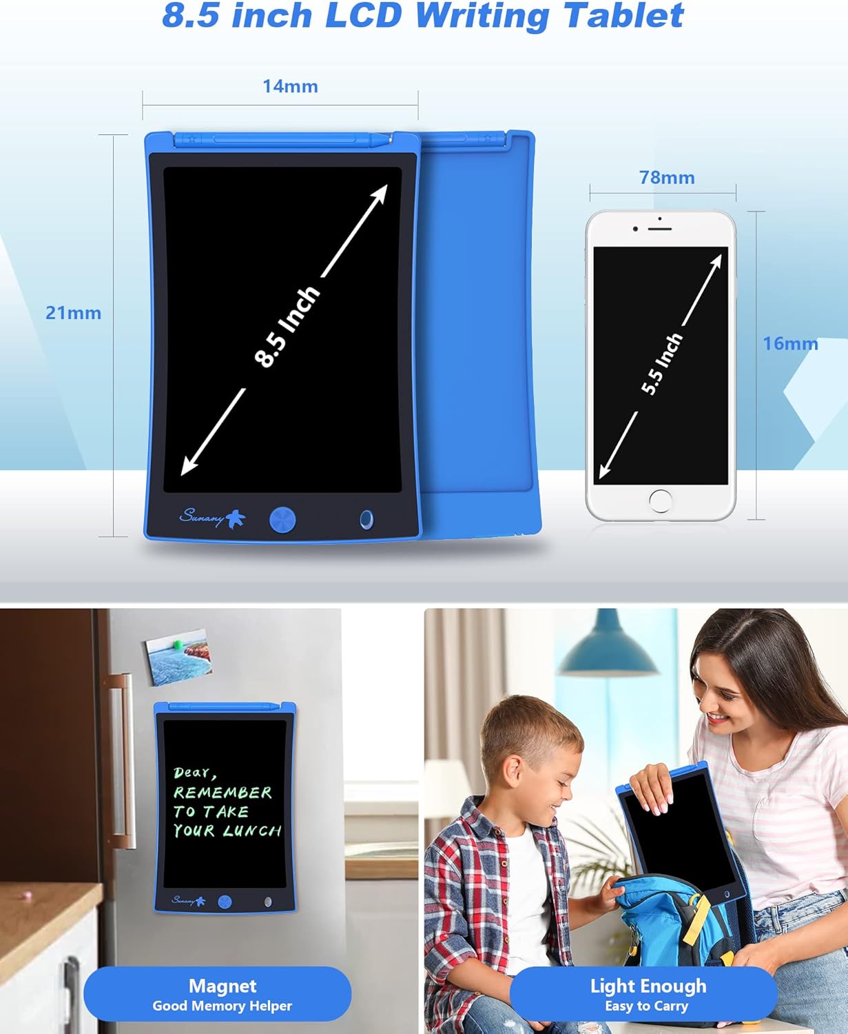 تبلت Sunany با صفحه نمایش ال‌سی‌دی 15 اینچی برای نوشتن و نقاشی کردن