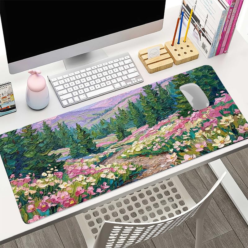 Tapis de souris antidérapant XXL cuir synthétique pour bureau - 7