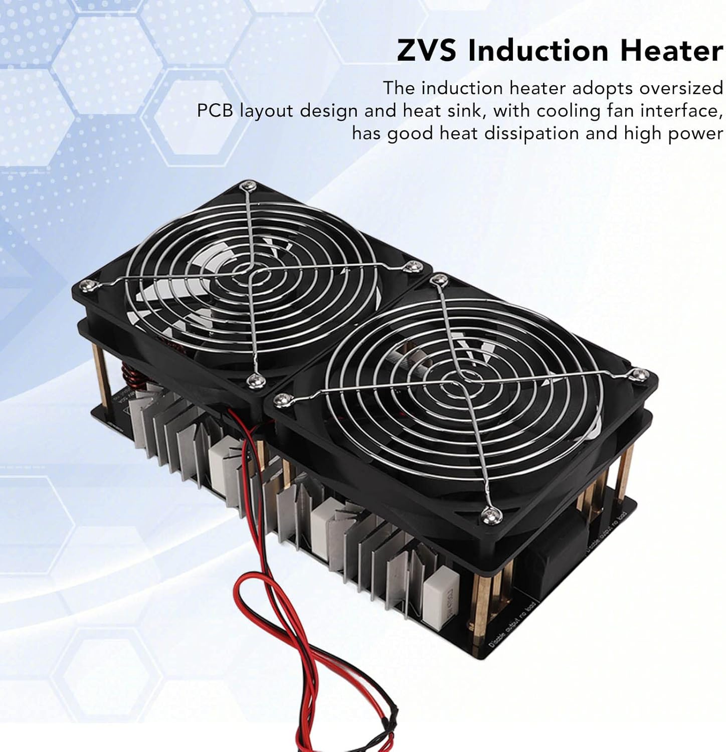 FLEXMAN DC48V 2500W 50A Highfrequency Induction Heater Kit, ZVS Induction Heating Module with Crucible Pipe for Industrial Quenching Annealing DIY Players
