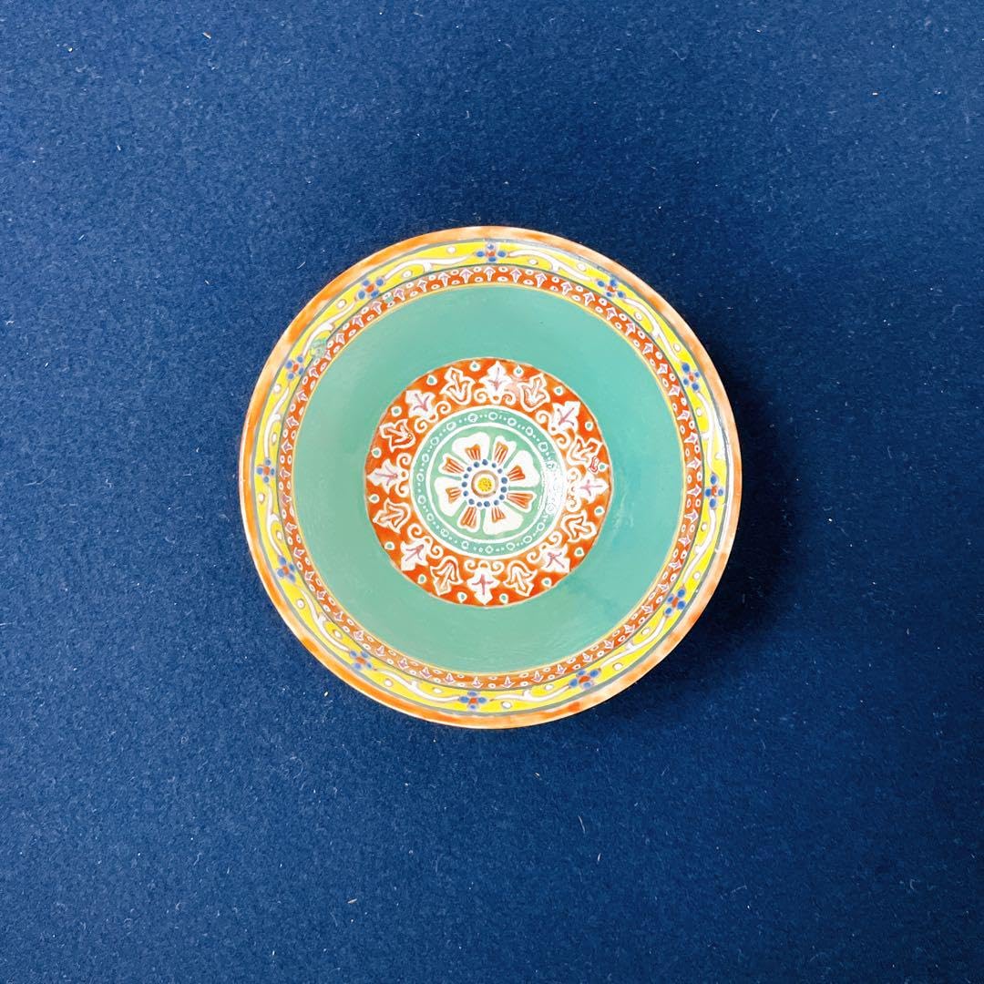 五彩　色絵　ベンチャロン 蓋物　仏教紋 古陶　仏教美術 五彩 色絵 ベンチャロン 蓋物 仏教紋 古陶 仏教美術 - メルカリ