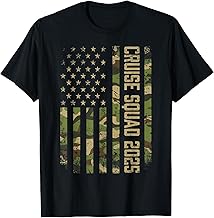 Camo Cruise Squad 2025 USA American Flag 4th Of July Cruise T-Shirt