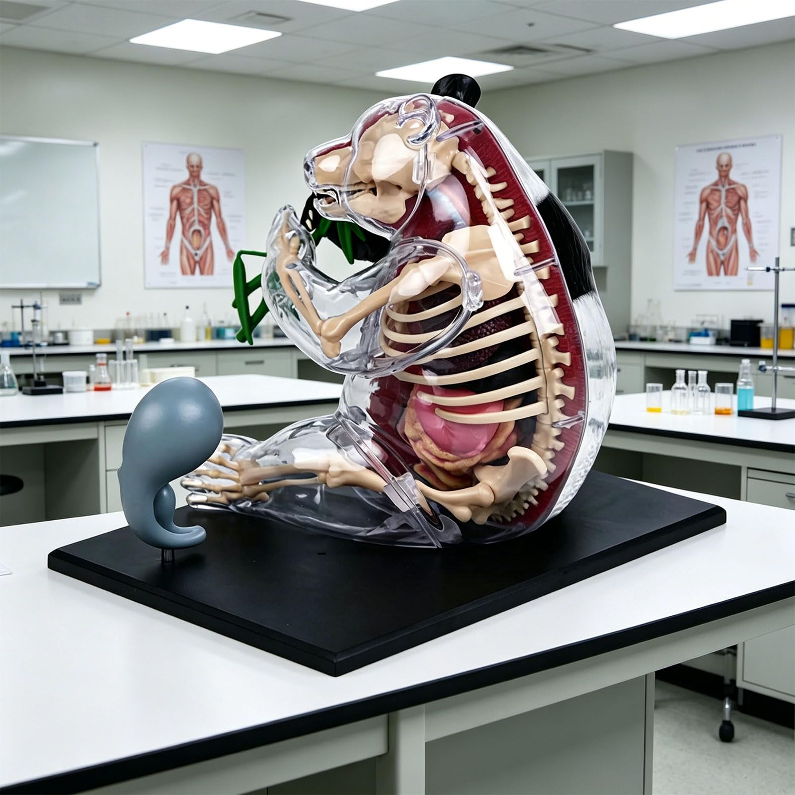 Detailliertes medizinisches Panda Anatomiemodell, Körperstruktur Dissektionsmodell Set für Schüler, Lehrer und Biologie Enthusiasten, Panda Anatomie