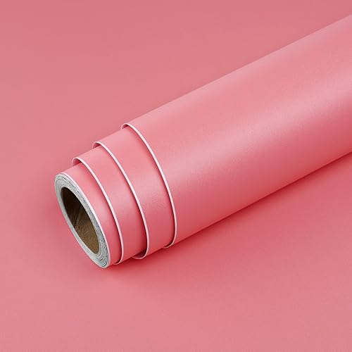 Miniatura 15 de Livelynine Papel tapiz de pared rojo de 15.8 x 394 pulgadas, papel tapiz extraíble para despegar y pegar, rollo de vinilo rojo, autoadhesivo, sin