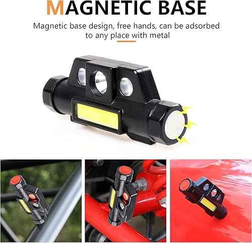 Miniatura 6 de Asas de agarre de barra antivuelco con luz de cúpula para Jeep Wrangler CJ YJ TJ JK JL Gladiator JT 1945-2024 2.0-4.0 pulgadas, jaula antivuelco,