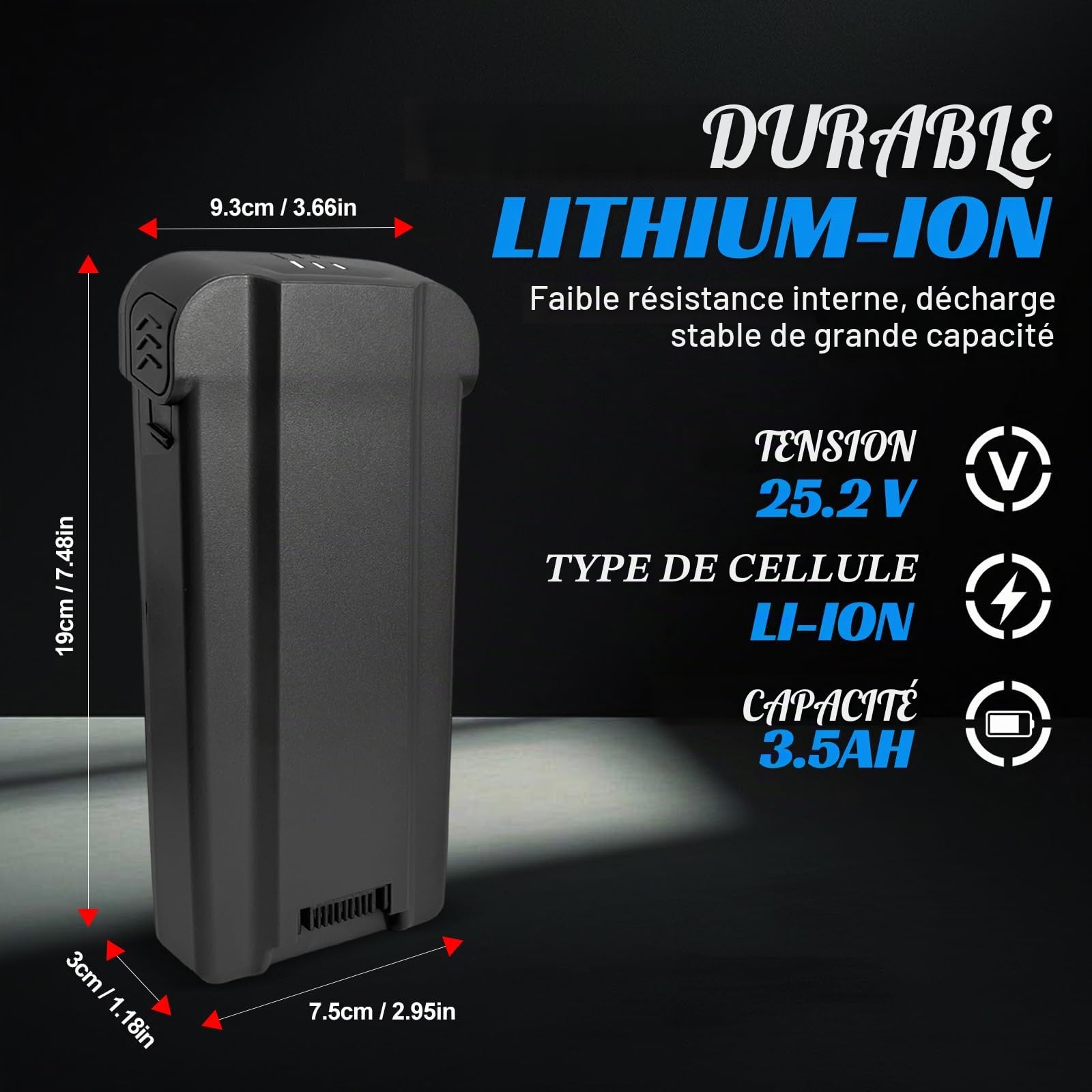 Batterie pour aspirateur Bissell PowerClean, compatible avec PowerClean FurGuard 4091N, FurFinder 4089N, etc. Remplacement pour batterie Bissell modèle 4140, 4142, etc.