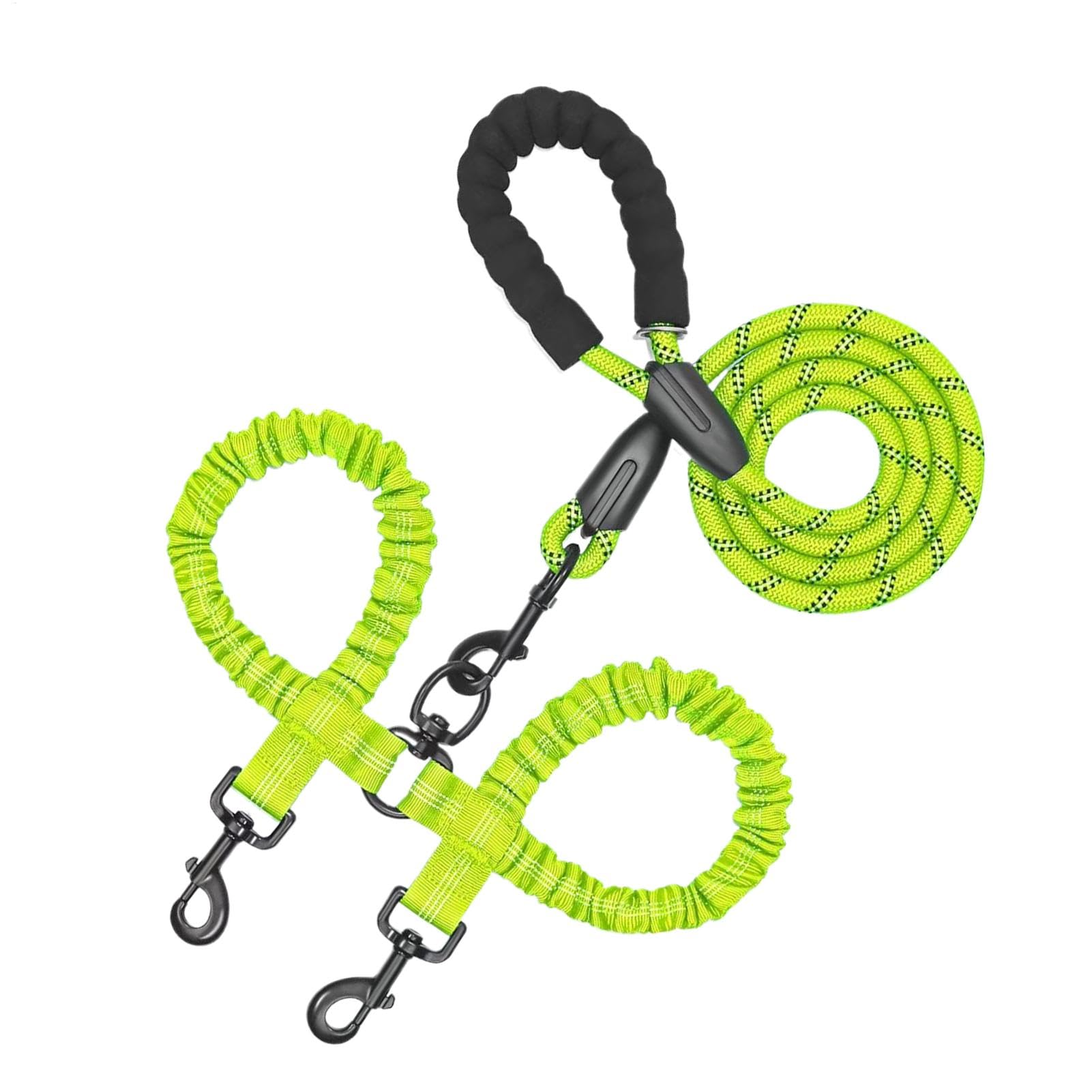 Corde d'entraînement pour chiens splitter double traction avec élastique amortissement choc
