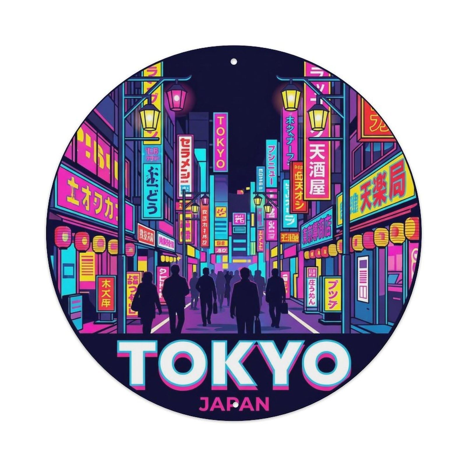 Vintage Travel Tokyo Japan Destination Vintage Metal Tin Sign Plaque Wall Decor for Cafe, Club Bar, Office, Garden Metal Poster 8x8Inch