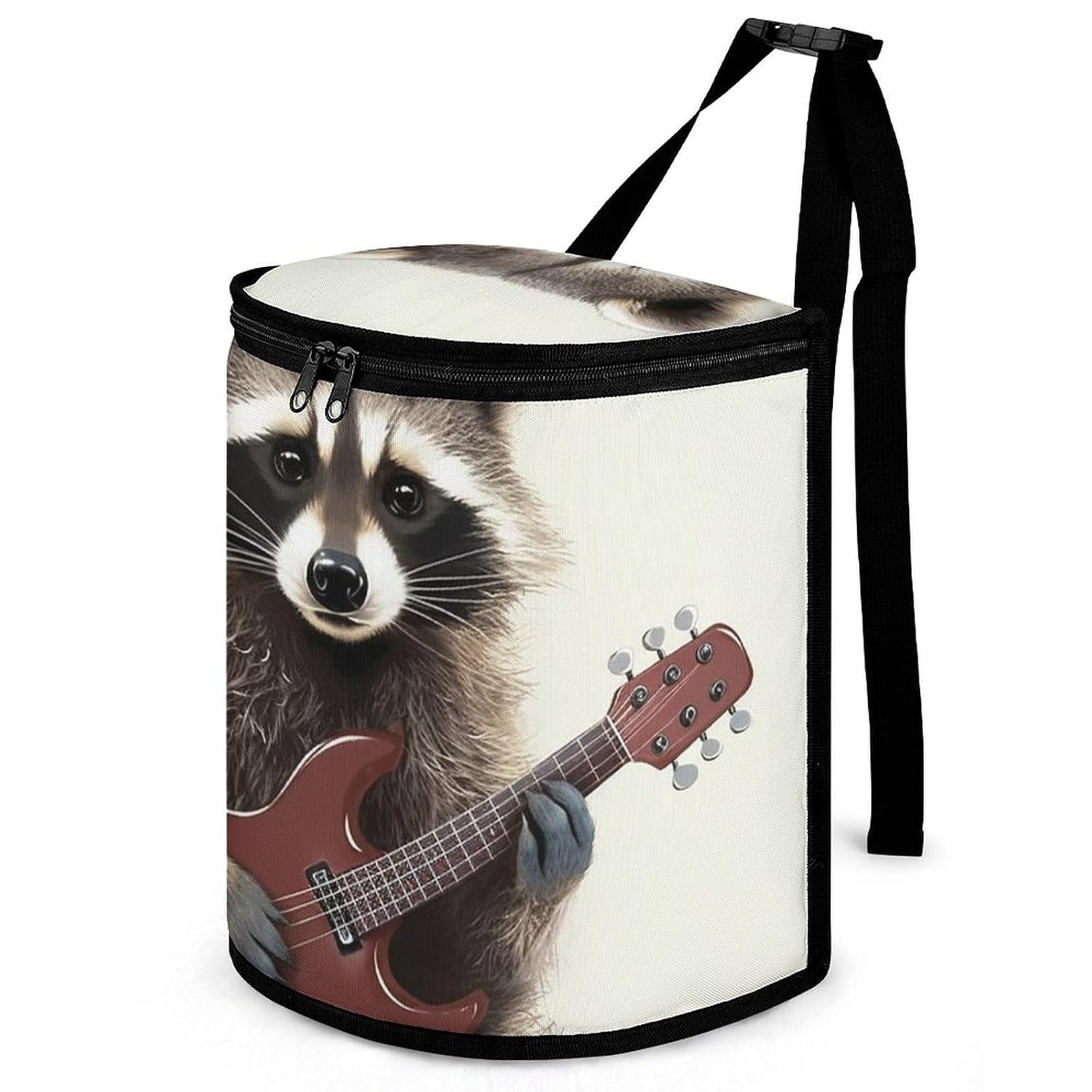 Car Trash Can with Lid Reusable Waterproof Car Trash Bag Hanging Vehicle Garbage Funny RaccoonCar Multipurpose Storage Box for Vehicle Travel Camping Picnicing