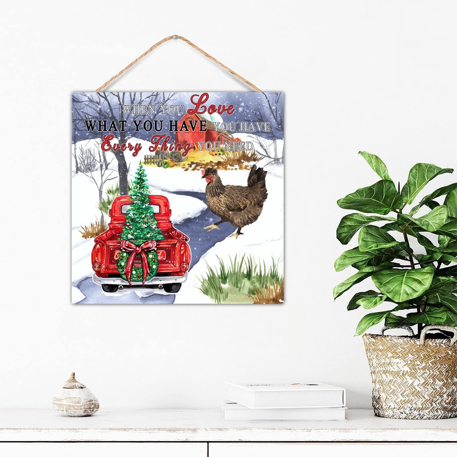Panneau décoratif en bois pour porte d'entrée accueillante et étagère de salon conviviale