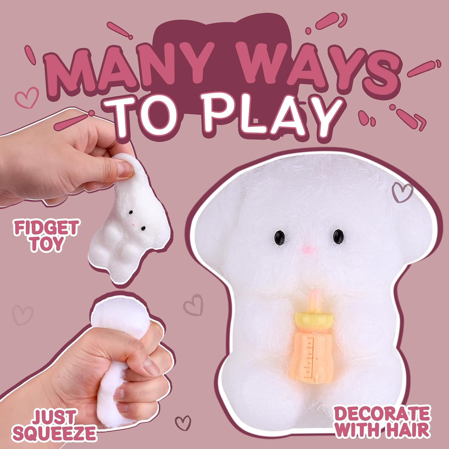 Handmade Cute Taba Squishy Toys,Handmade Squishies Toys, Soft Squishy Toys, Silicone Squeeze Toys, Gifts (Puppy)