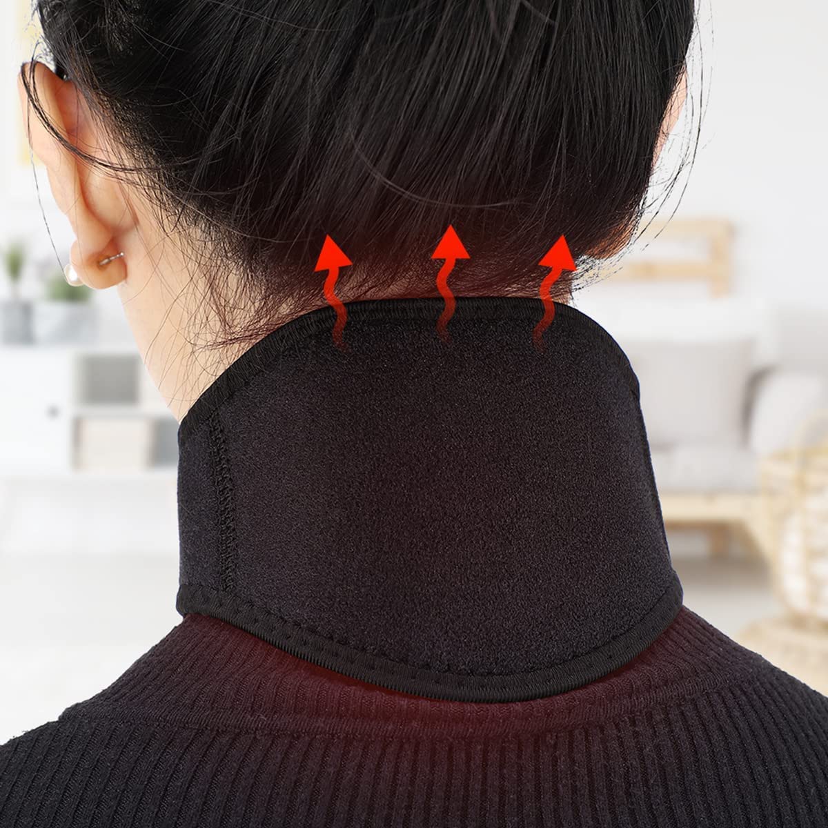 Nackengurt Turmalin Selbsterhitzung Magnetfeldtherapie Nackenbandage Gürtelbandage Schmerzlinderung Halswirbel schützen Gesundheitspflege