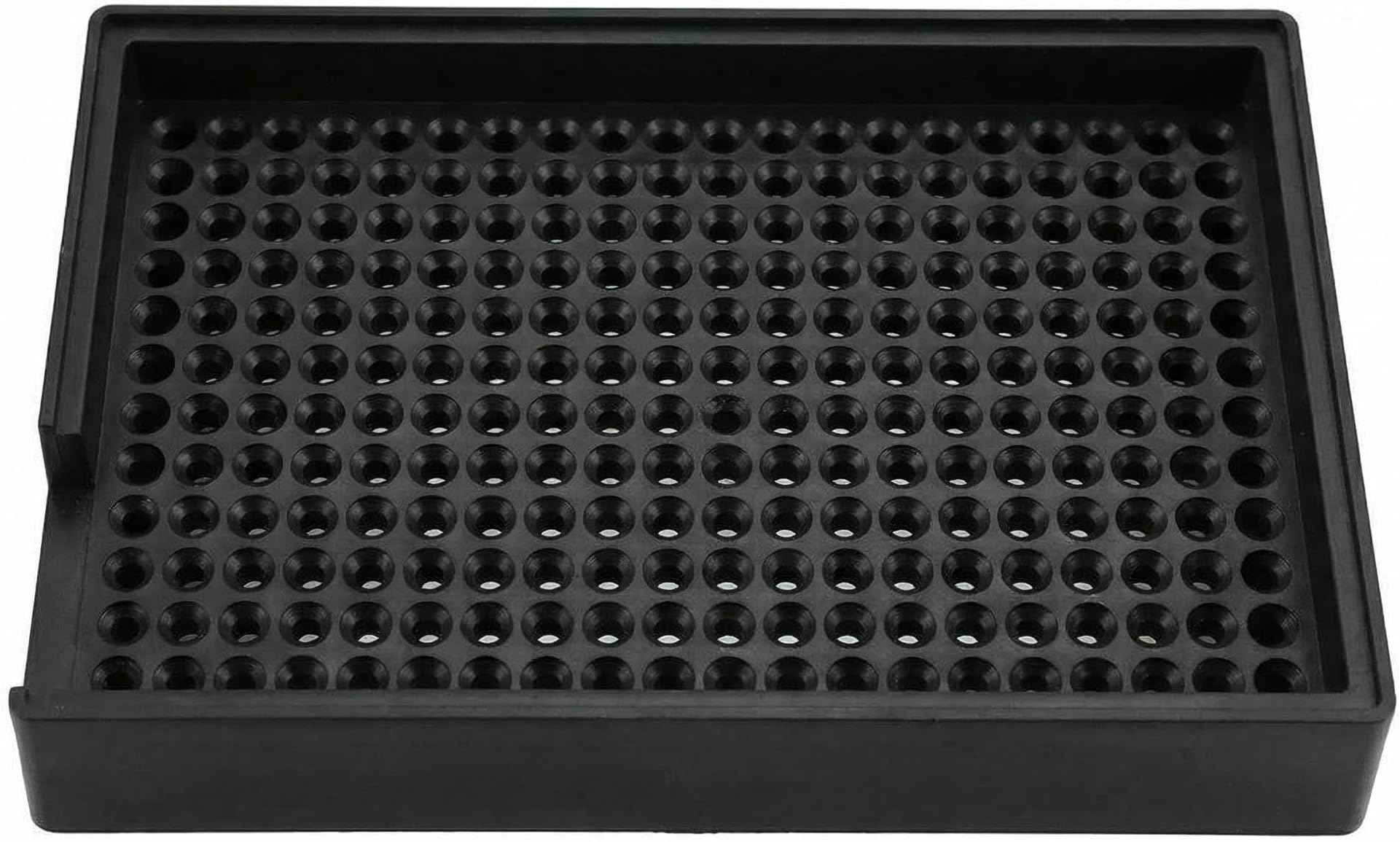 Screw Organizer Tray, Anti-Static Multi-Hole Sorting Rack for 1.5 to 2.0 mm Fasteners, Black 1pc, Small Parts Organizer Insert for Workbench Drawer