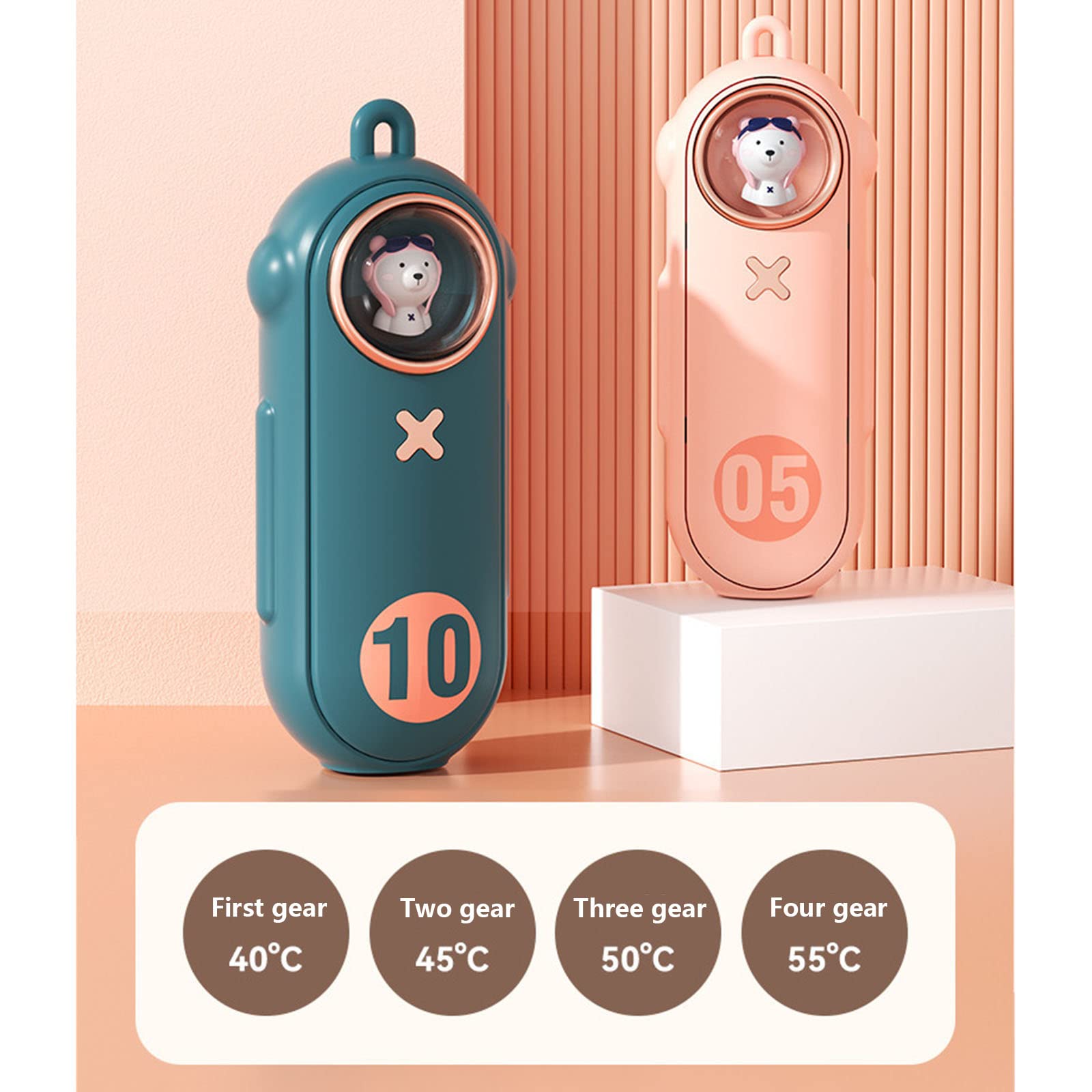 Chauffe-Mains électronique, Batterie Externe, Cadeau Technique idéal pour Le Chasseur, Le Golf, Les Femmes, Les Hommes et Les Femmes,Vert,10000mAh