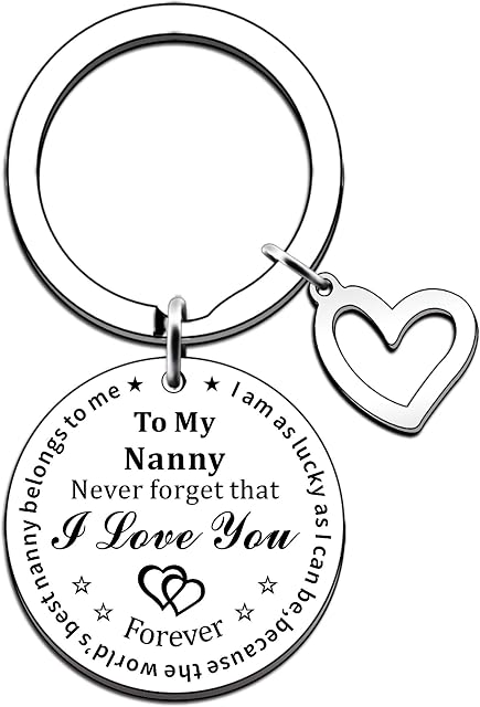 JMIMO Nanny Keyring Nanny Gifts from Granddaughter Granddson Never Forget That I Love You Forever