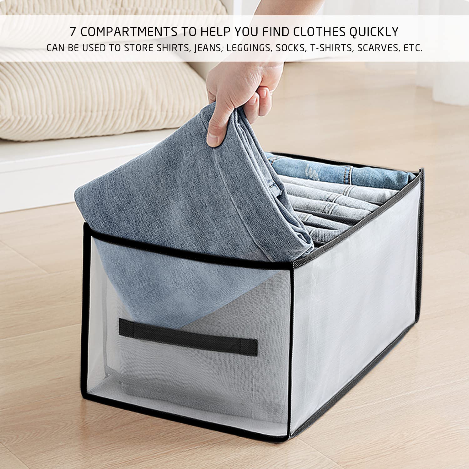 ORGANISATEUR DE TIROIR,Black 11 grids--7-9 ceintures Jeans T shirt