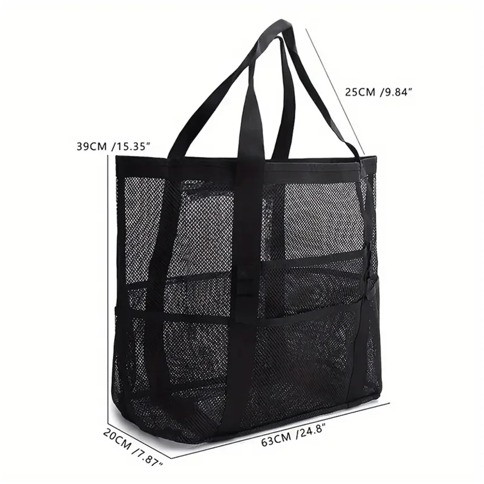 Sac fourre-Tout de Plage en Grande capacité, Plusieurs Poches, Pliable et léger