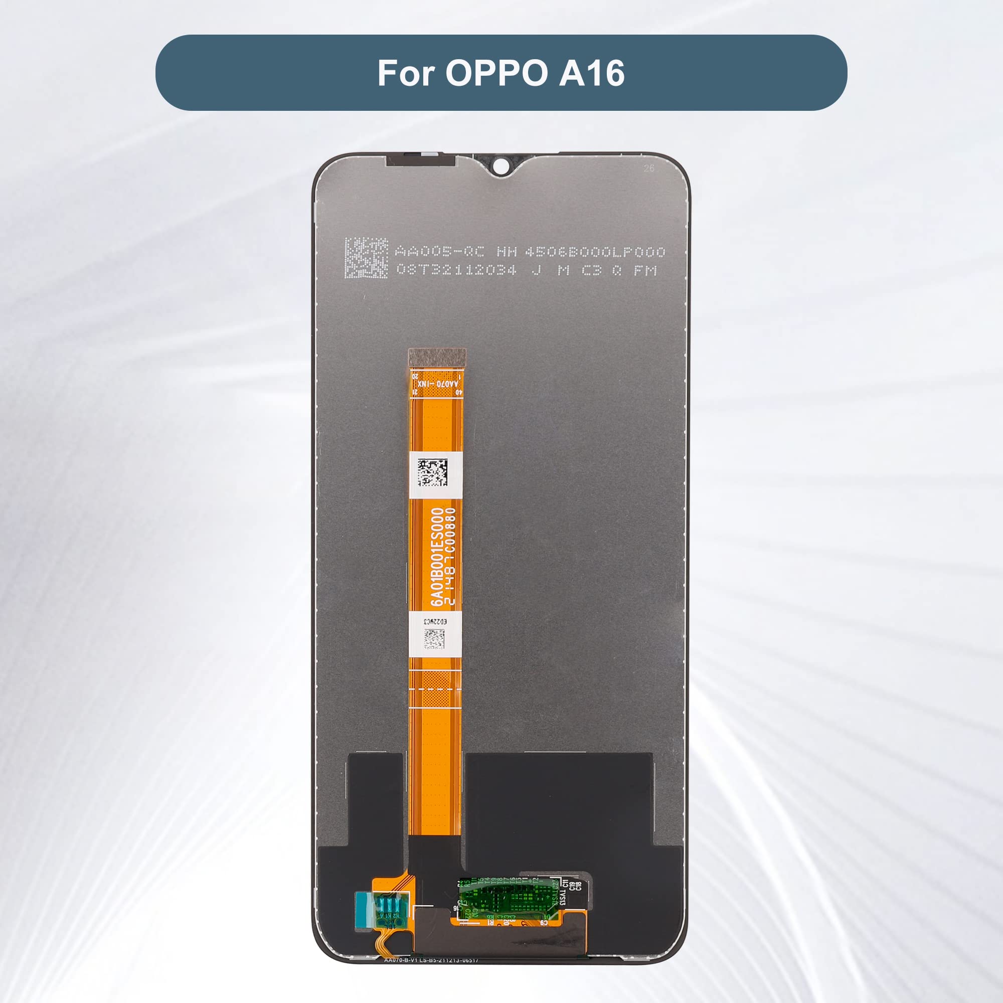 Écran LCD + Vitre Tactile Compatible Oppo A16 (CPH2269) 6.52" - Couleur Bleu Perle, Neuf Sous Emballage Juanio