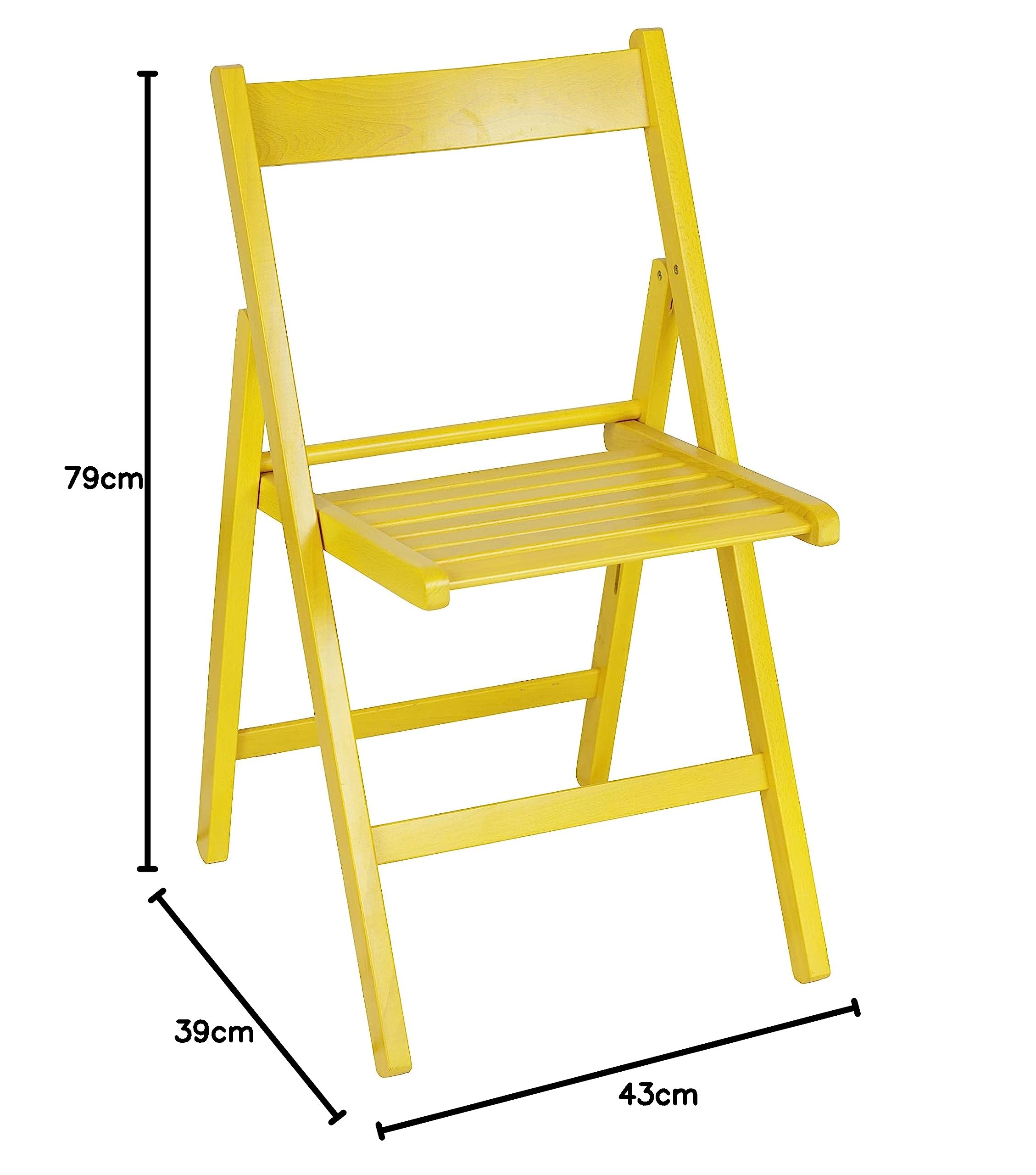 Set 4 Sedie Pieghevoli In Legno Totò Piccinni - Comode, Resistenti E Salvaspazio | Made In Italy