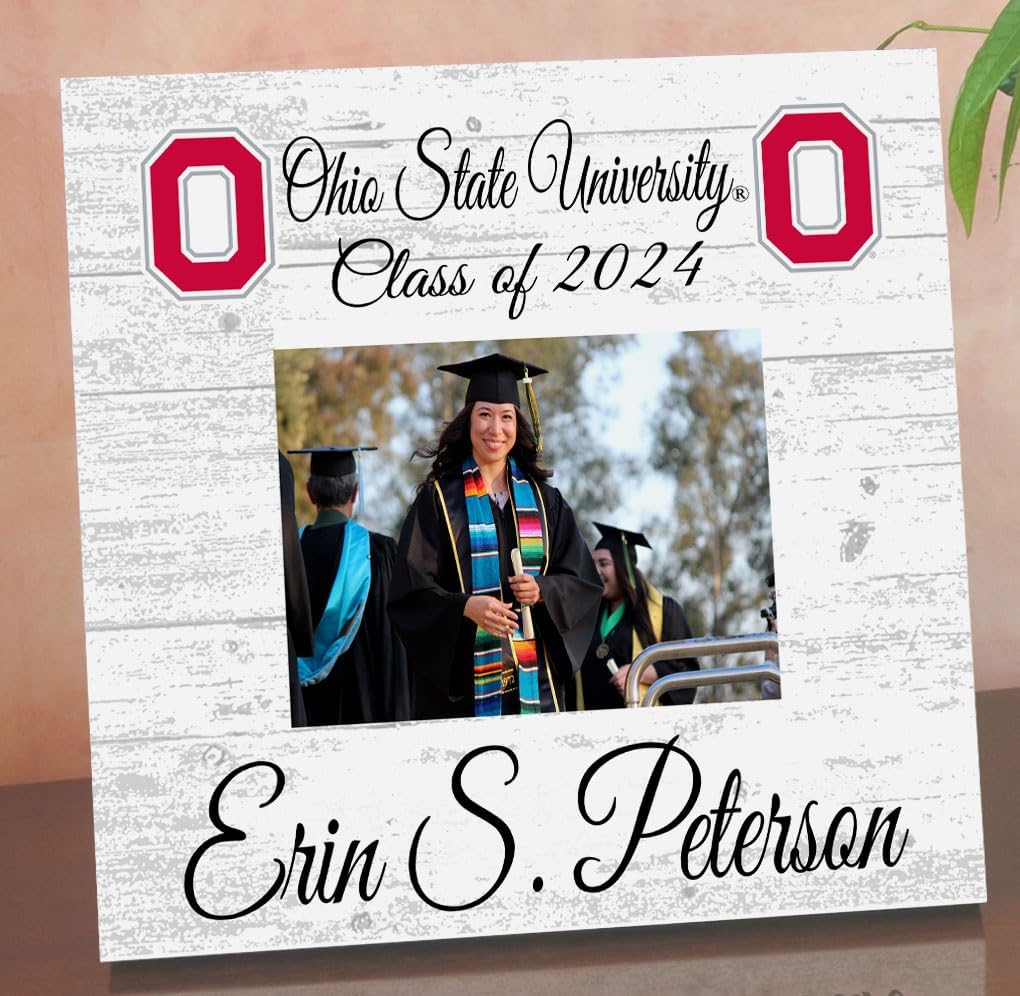 Broad Bay Ohio State Photo Plaque with Name and Class Year - Custom Printed Picture for OSU Students, Graduation or Alumni