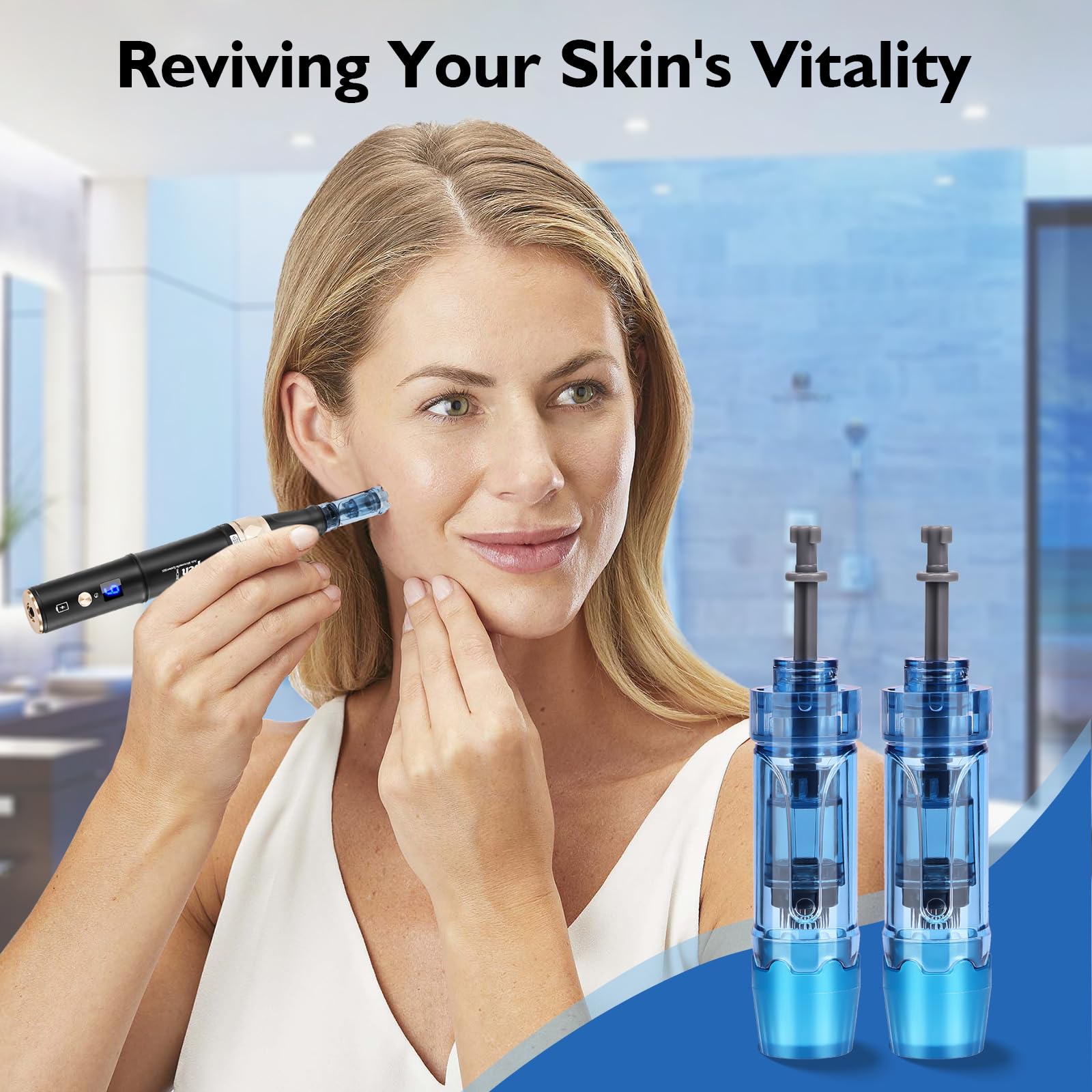 Dermapen M8S Cartucce 36 Pins, 20 Pezzi Microneedling Cartridges per Derma Pen Ultima M8S A8S A9, Punte di Ricambio Monouso Autentiche per Cartucce di Aghi per Microneedling Accessori (36 Pin, 20 Pcs)