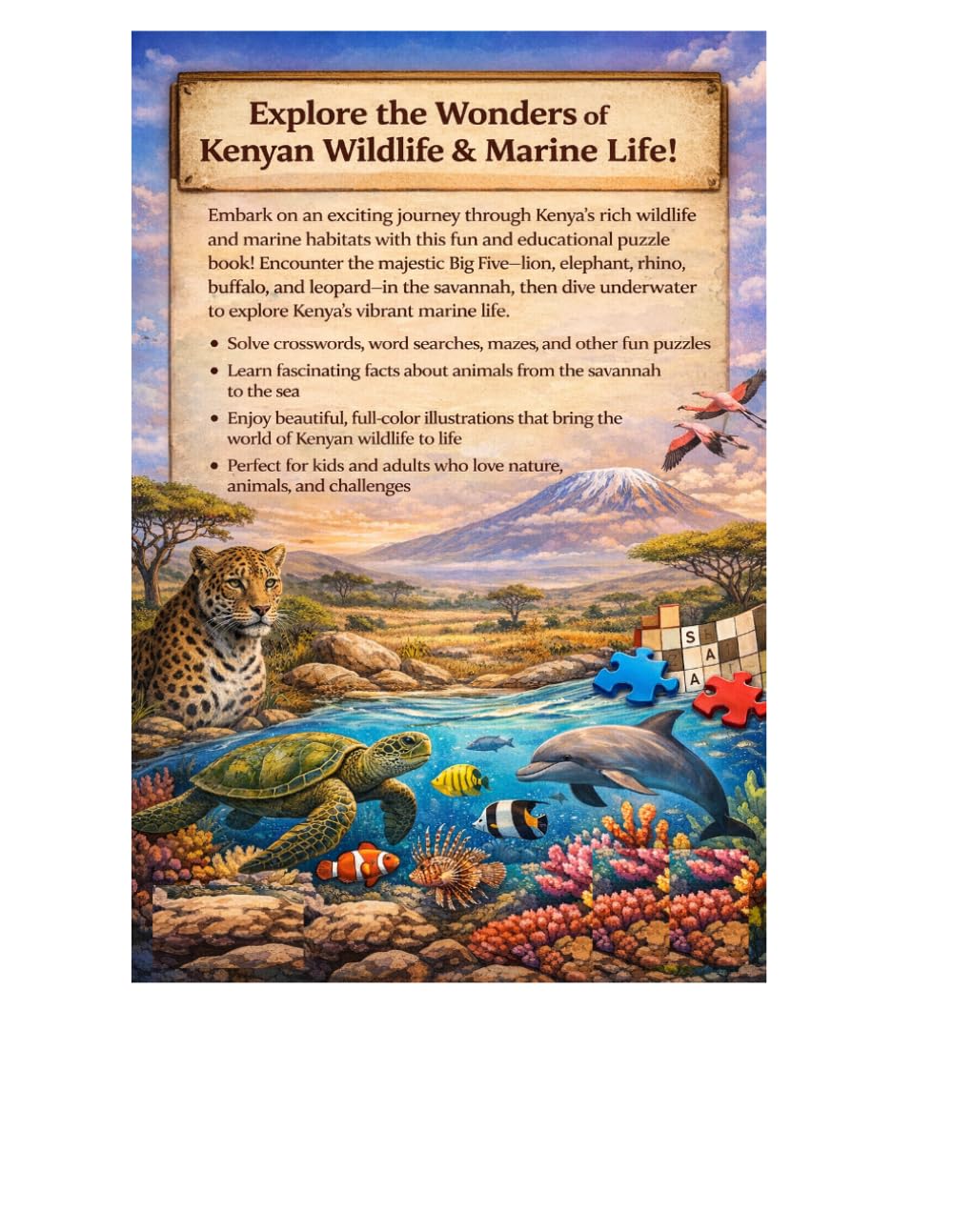 Kenyan Wildlife & Marine Life Puzzle Book: The Safari Puzzle