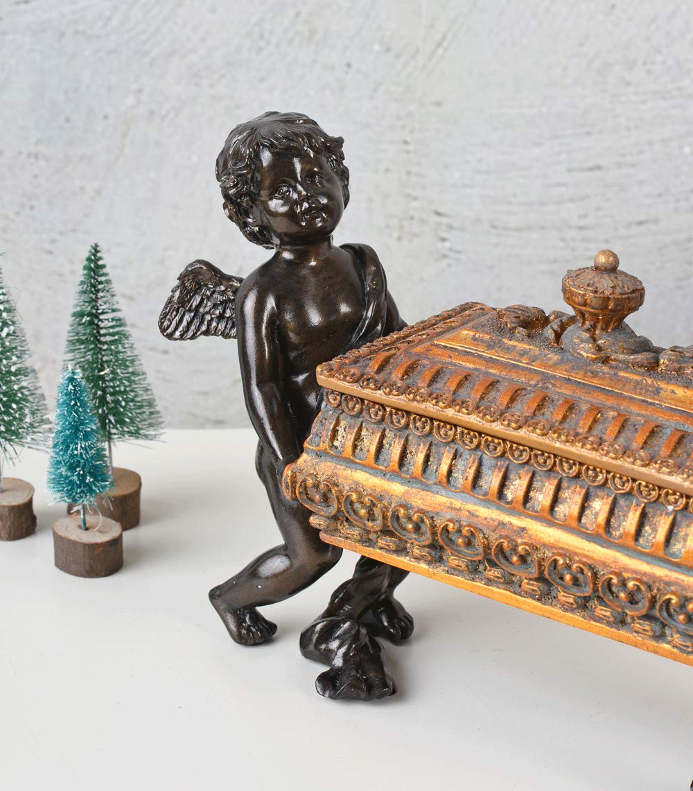 Prachtvolle Schmuckschatulle mit zwei Engeln Barock Stil IS200 Palazzo Exklusiv