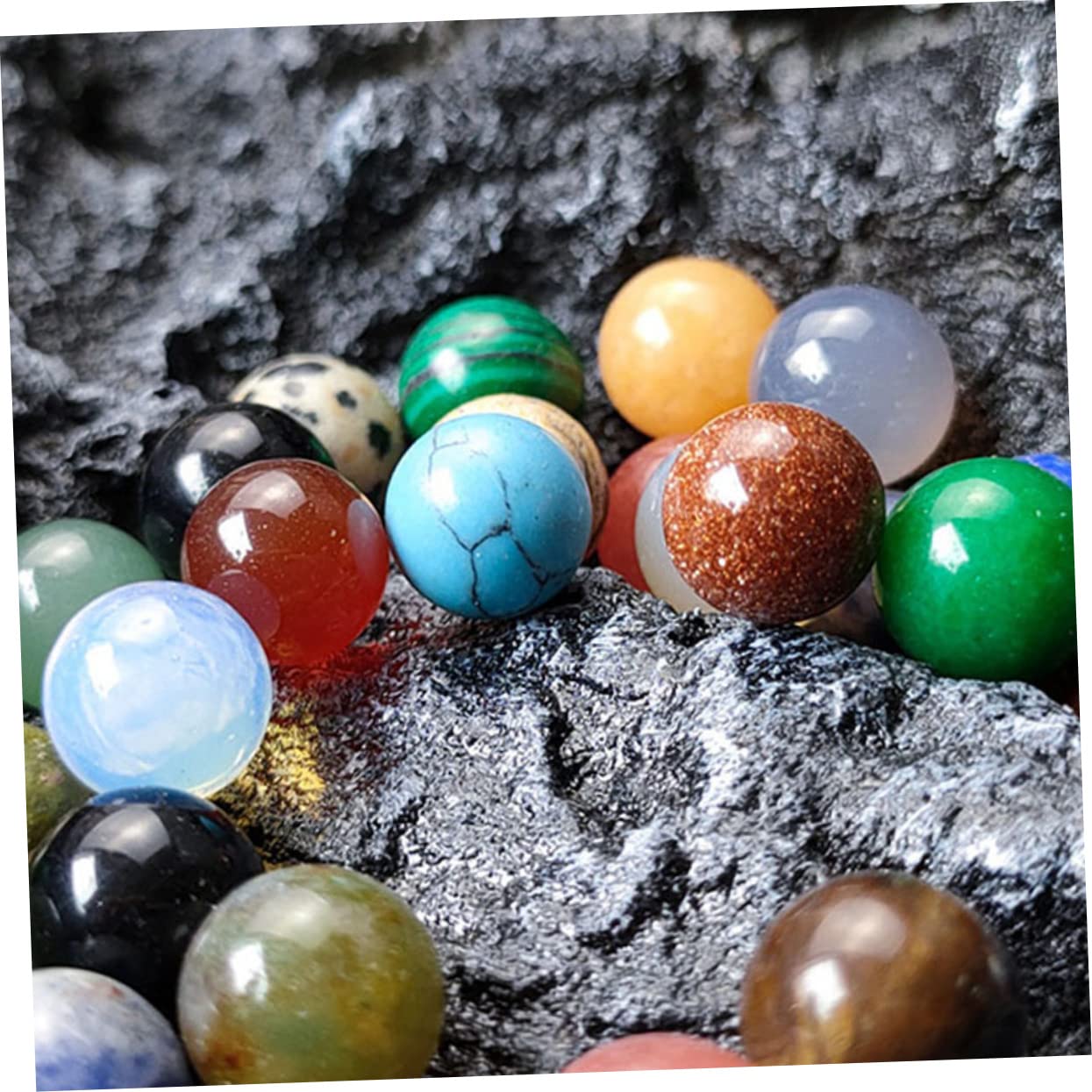 SHINEOFI 150pezzi Perline Colorate Cristallo Naturale Da Kit Per Creazione Gioielli Fai Da Te Per Braccialetti e Decorazioni Domestiche