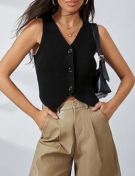 タンクトップ Renli Su Cropped Velvet Vest Renli Su Cropped Velvet Vest