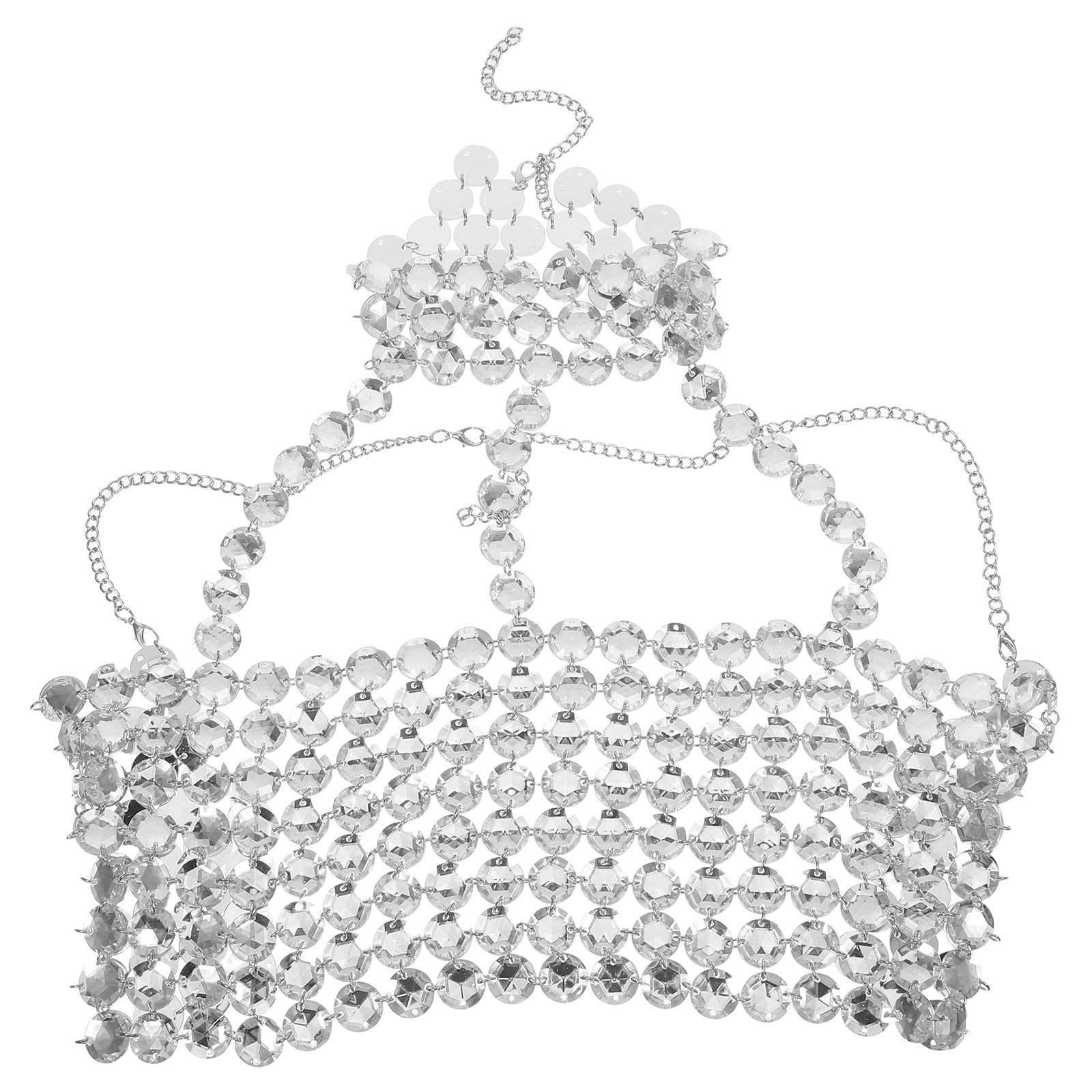 Top halter Didiseaon con tirantes de pedrería brillante 8
