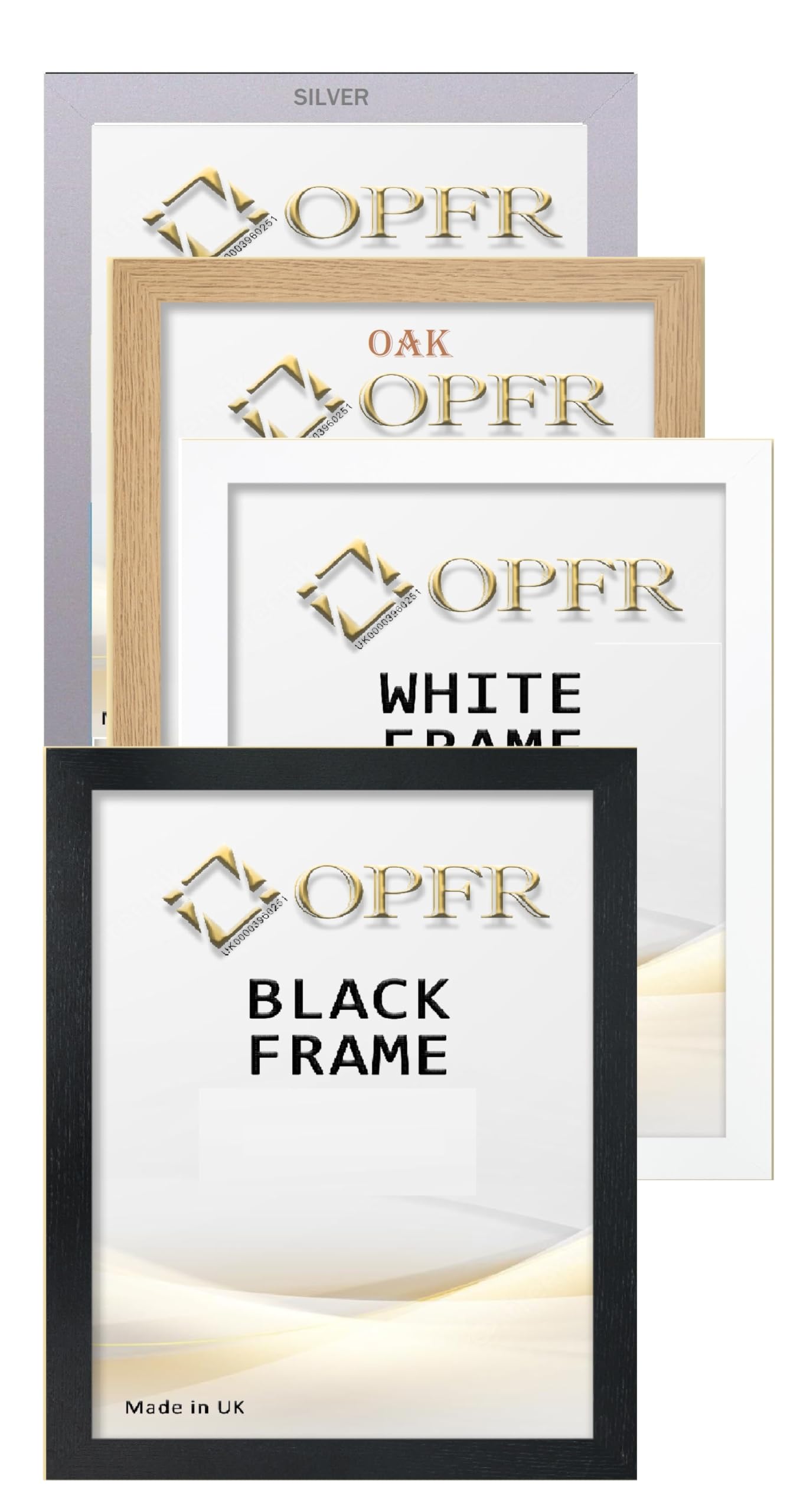 Opfr White Photo Frames Picture Frames Black Oak Silver (, 16X12 Inch)