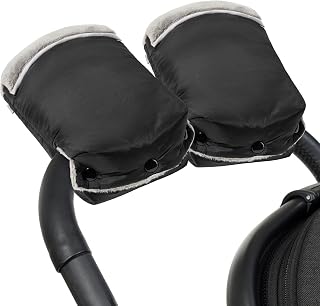Baby Stroller Gloves,Anti-Freeze Stroller Hand Muff for Handlebars,Warm Waterproof Stroller Mittens for Cold Weather,Plush Lined Stroller Gloves Hand Muff Universal Winter Stroller Accessories