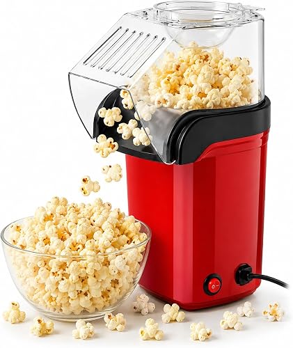 Hot Air Popcorn Maker Oil Free Healthy Snack Machine 1200w