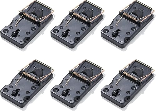 trampa de golpe de 4pulgadas para ratas, para exteriores, 6unidades, mata instantáneamente a los roedores, fácil colocación y gran potencia, color