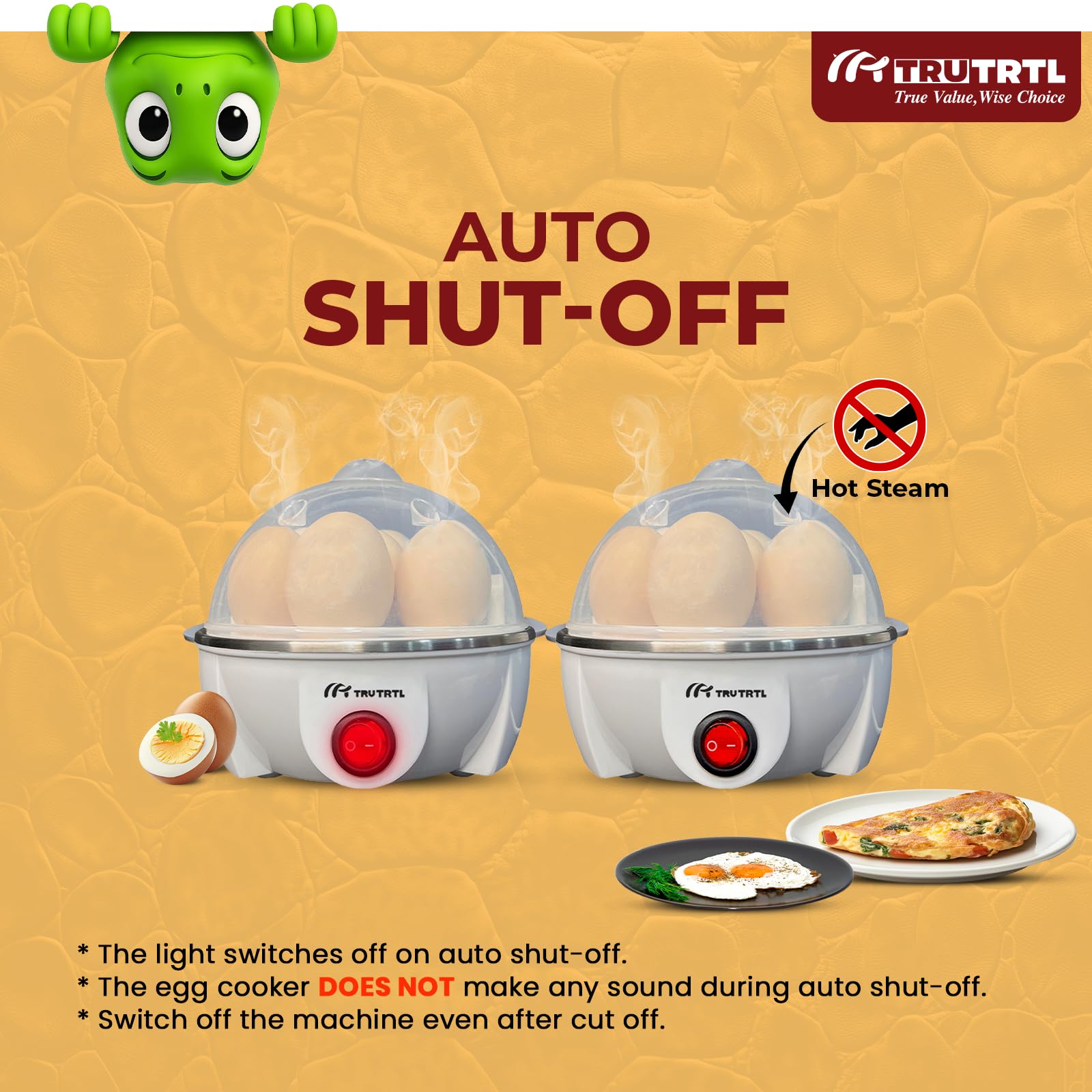 Mr. TRU Smart Egg Boiler - Perfect Eggs Every Time -9