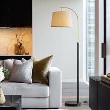 G-SAFAVA 62.5" Floor Lamps for Living Room with Foot Switch Arc Tall Standing Lamp for Bedroom Mid Century Modern Corner Gold Black Floor Lamps for Office Nursery Industrial Reading Light Room Lamp