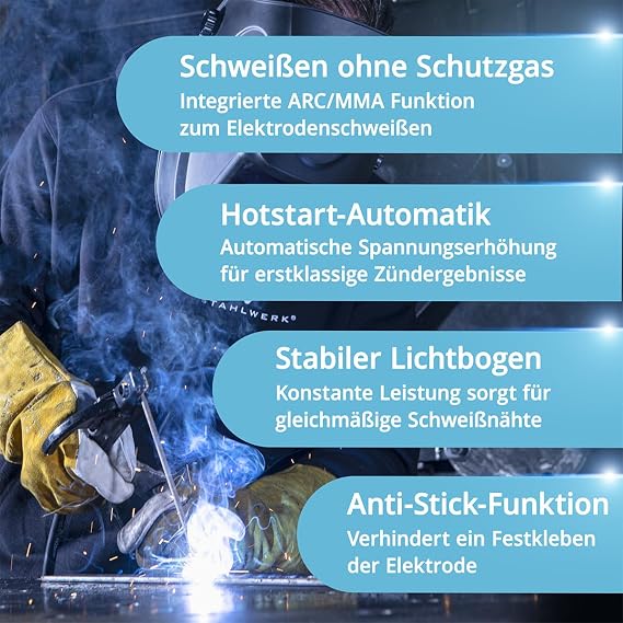 STEELWORKS 6-in-1 Combi CTM-416 Puls Pro Inert Gas Welder - CUT TIG MIG/MAG PULS MMA (E-Hand/ARC) Flux up to 160A Plasma Cutter up to 40A RF Ignition Pulse Function Wire Feed LED Light