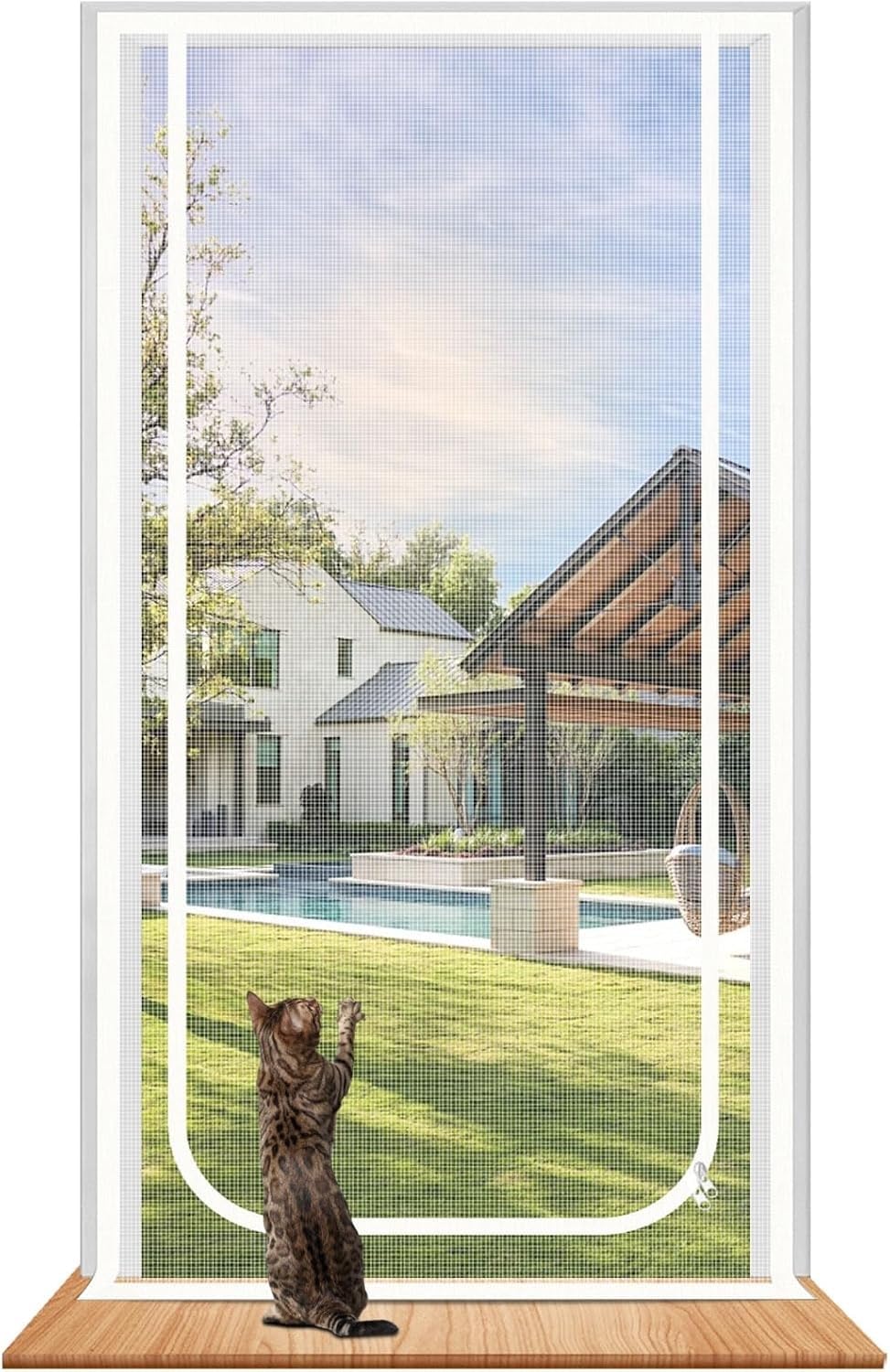 Pet-Friendly Anti-Mosquito Curtain Zip Fly Screen Door - 80×200cm Insect Protection For Home(120x220cm)