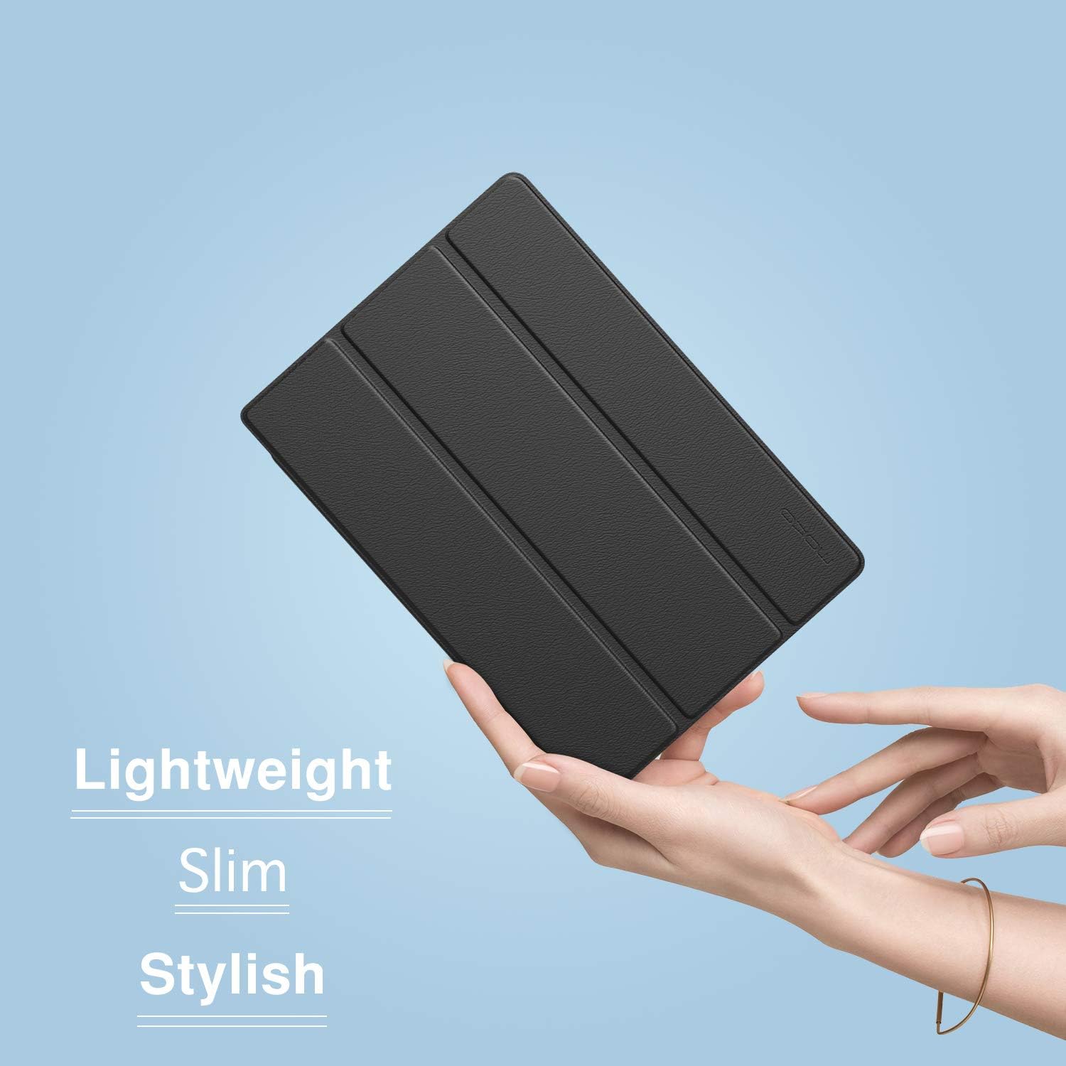MoKo Case Fit Lenovo Tab E10 (TB-X104F), Ultra Compact Protection Slim Lightweight Smart Shell Stand Cover for Lenovo Tab E10 (TB-X104F) 10.1 Inch 2019 Release Tablet - Black
