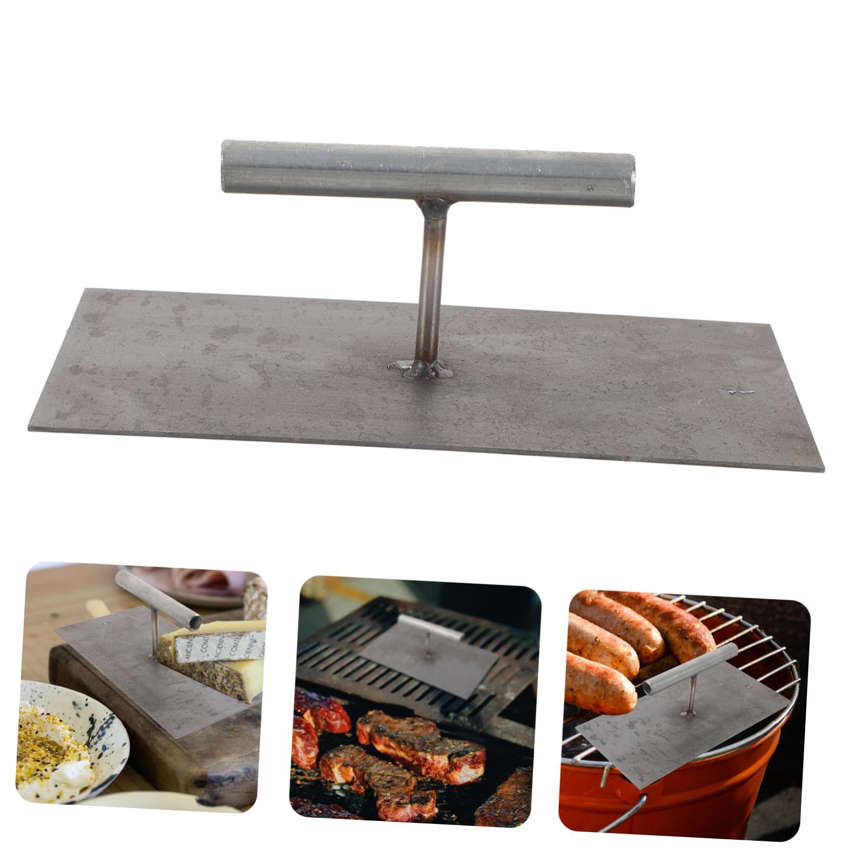 Piastra per Barbecue in Ferro battuto Macchina per Hamburger ripiena Bistecca per griglia Stampo da Cucina Piccolo Trampolino Cuscinetto di Sicurezza Formina per Hamburger Schiaccia
